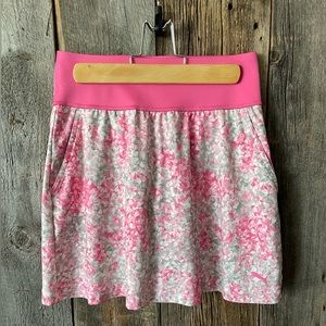 Puma Pwrshape Pink Floral Print Knit Golf Skirt